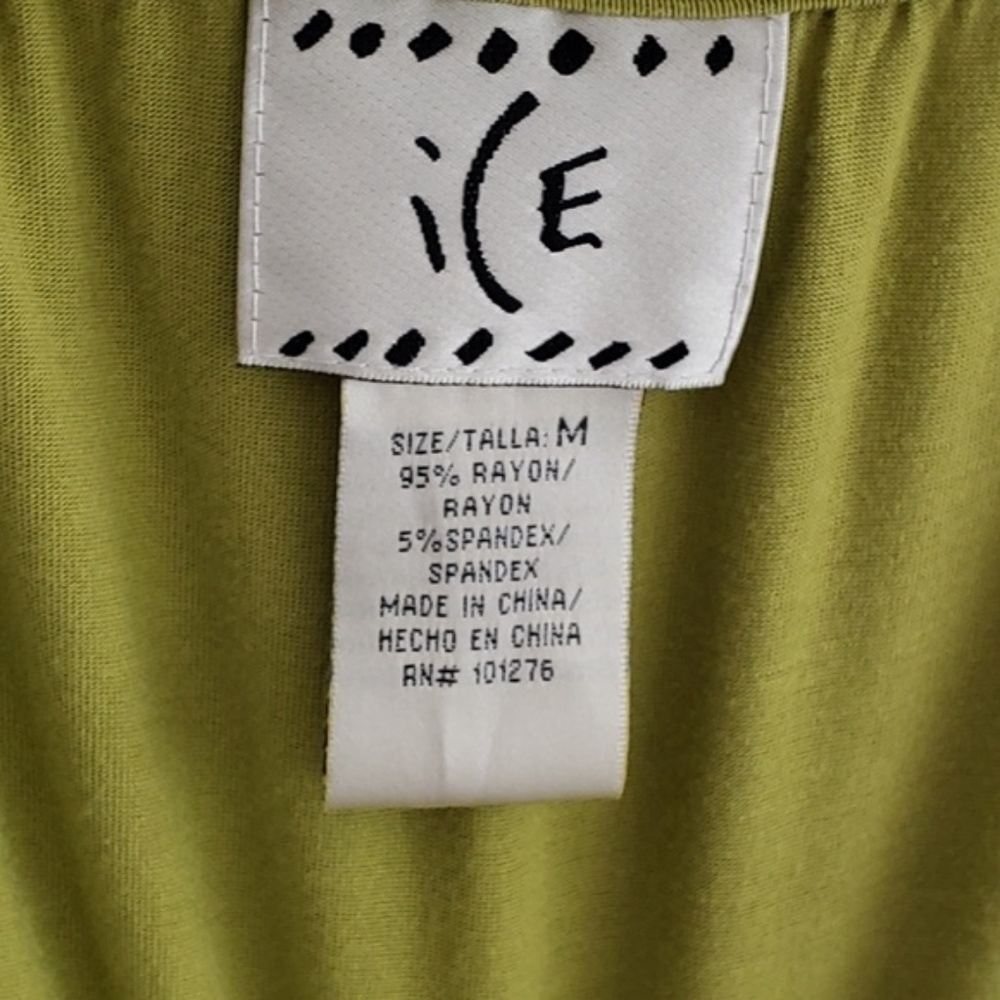 Ice womens green top sz medium wide sleeves shirt - Picture 5 of 8